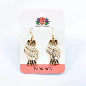 Go Ahead Underestimate Me Enamel Earrings | Jubly-Umph Originals | Australian De - Picture 1 of 3