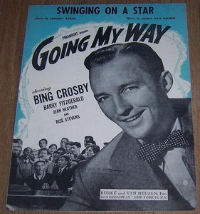 Swinging on a Star Bing Crosby Going My Way 1944 Vintage Movie Sheet Music - Picture 1 of 1