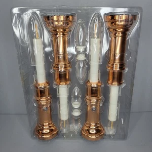 Bethlehem Lights Set Of 4 Premium Cordless Window Candles- Copper Metallic- NWOB - Picture 1 of 6