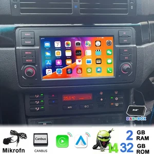 DAB+ Android Carplay Autoradio GPS Navi RDS Für BMW E46 3er 318 320 325 M3 MG ZT - Bild 1 von 14