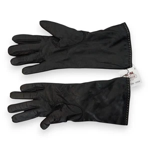 NWT Vintage Coach Women's Leather Glove 80633 BK2 Black Size 6.5 - Picture 1 of 8