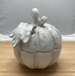 Mikasa Countryside Harvest Dolomite 5" Pumpkin Covered Soup Bowl - Picture 1 of 5