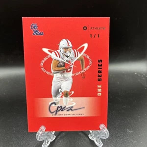 🚨 Caden Priesterkorn 2024 Onit On Card Auto 1/1 Swoosh Ole Miss Rebels Football Sp - Bild 1 von 2