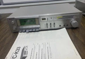 SONY TC-K33 CASSETTE DECK ** VINTAGE TAPE PLAYER /RECORDER ** SILVER - Picture 1 of 13