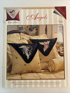 Angels 7 Pillow Toppers Cross Stitch Patterns From StitchWorld Vtg 1996 - Picture 1 of 2
