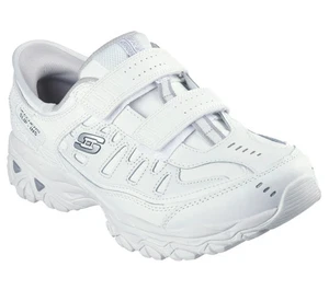 Extra Wide Fit Herren Skechers Slipper After Burn Fit - Final Swipe 237449 Weiß Neu - Bild 1 von 5