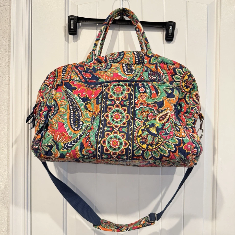 Vera Bradley Grand Traveler Retired Venetian Paisley Colorful Handles - Image 1 of 4