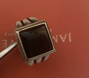 James Avery Sterling Silver Square Black Onyx Ring Size 9 - Picture 1 of 16