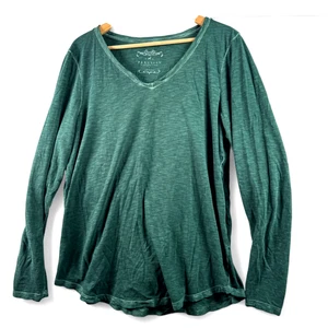 Peruvian Connection Womens Burnout Soft Long Sleeve Shirt Sz L Large - Picture 1 of 3