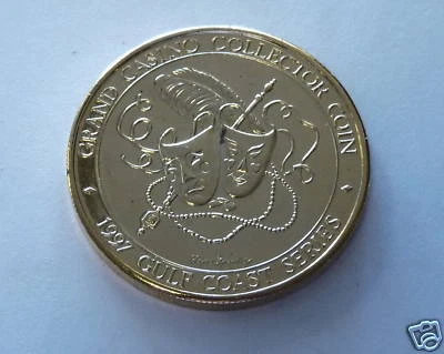 GRAND CASINO GULF COAST SERIES TOKENS MARDI GRAS MASKS - Image 1 of 2