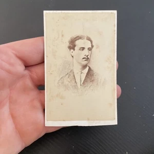 CDV Cabinet Studio Card Photograph Studio c1870s GoldRush Lame Devine Edinburgh - Picture 1 of 2
