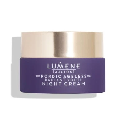 Crema de Noche Juvenil Radiante Lumene Nordic Ageless [Ajaton] 50 ml/1,7 Fl.Oz. Foto 1 de 4