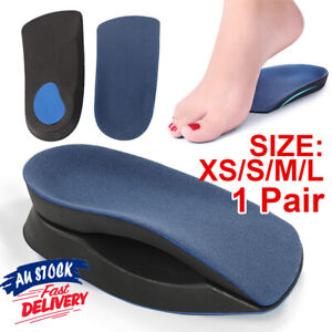 3/4 Support Insoles Orthotic Arch Flat Feet Plantar Fasciitis Arches shoe pads