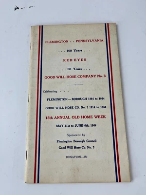 Flemington Pennsylvania Red Eyes Booklet Salutes Employees Meyer Good Will Co - Image 1 of 4