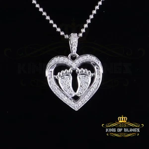 Colgante para mujer moissanita corazón blanco de plata 925 pies 1,50 quilates VVS D moissanita corazón blanco corazón 1,50 quilates - Imagen 1 de 12