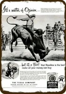 1952 Rodeo Cowboy Brahman Bull Riding Vintage-Look RÉPLICA DECORATIVA LETRERO DE METAL - Imagen 1 de 1