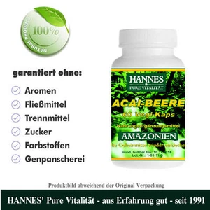 Acai Beere 60 Vegi-Kaps - Beste HANNES' Qualität - Bild 1 von 1