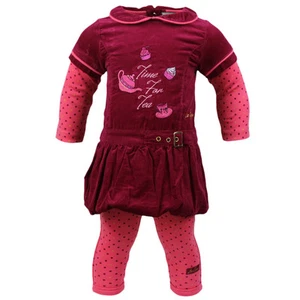 ENSEMBLE BEBE 2 PIECES LEE COOPER  PANTALON + ROBE EN VELOURS ROSE FONCE - Imagen 1 de 1