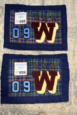 FIELD DAYS Almohada Estándar Acolchada Niños Azul a Cuadros 2 Fundas Fútbol Deportes Foto 1 de 4