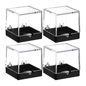 4 Stück Mineral Probenboxen Mineralsteine Schaukästen Präparat Aufbewahrungsbox - Bild 1 von 12
