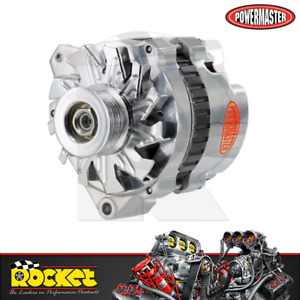 Powermaster CS130 Style 105A Alternator POLISHED Fits Chev - PM27461