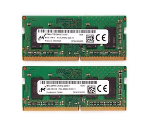 Micron 8GB (2x 4GB) PC4-2666V DDR4 SODIMM MTA4ATF51264HZ-2G6E1 Memory - Picture 1 of 1