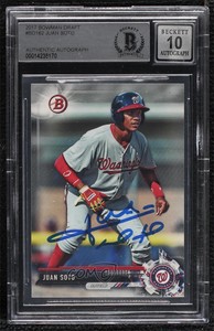 2017 Bowman Draft Juan Soto #BD-162 BAS Certified BGS Encased Auto