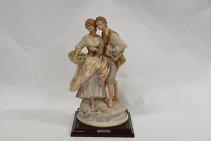 Capodimonte by G. Armani Country Girl with Basket & Boy Figurine - Florence 1984 - Bild 1 von 12