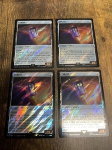 4x TARDIS Surge FOIL Universes Beyond: Doctor Who MTG Pack Fresh