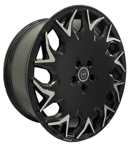 4 GV06 20 inch Staggered Black Rims fits BMW 7 SERIES (F01,F02) 2009-2015 - Picture 1 of 3