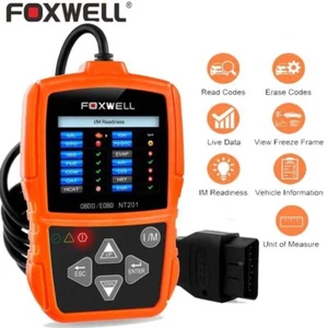 Foxwell NT201 Escáner Automático OBD2 Lector de Código de Coche Herramienta de Diagnóstico Comprobar Motor - Imagen 1 de 12