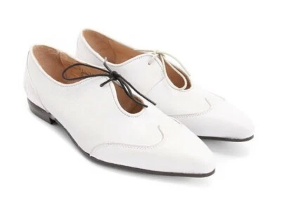 JOHN FLUEVOG PUNTY COMIENZA: WHOOP WHOOP 10.5 CUERO BLANCO PUNTA DE ALA CORDONES Foto 1 de 4