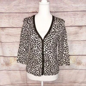 Ann Taylor Cardigan Top Brown Size M - Picture 1 of 6