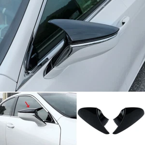 For Lexus ES 250/350/300h 19-2021 Gloss Black Oxhorn Rear View Side Mirror Cover - Picture 1 of 12