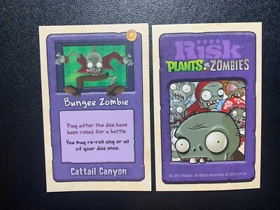 CARTÃO DE AÇÃO 2013 Risk PLANTS vs ZOMBIES Bungee Zombie Cattail Canyon - Imagem 1 de 2