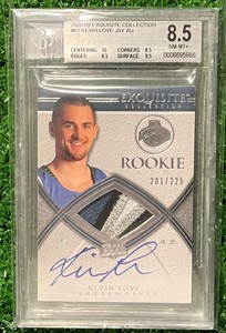 2008-09 Exquisite Kevin Love RPA RC 4 color rOoKiE Patch /225 BGS 8.5 w/ 10 AUTO