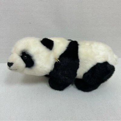 Black and White Vintage Panda Plush Toy - Image 1 of 4