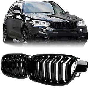 Parrilla de parachoques negra brillante doble barra para BMW Serie 3 F30/F35 13-18 negra - Imagen 1 de 7