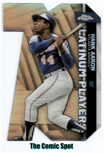 2021 TOPPS CHROME UPDATE ~ HANK AARON #CPDC-2 ~ PLATINUM PLAYERS DIE-CUT, BRAVES - Picture 1 of 3