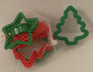 Woman Own Holiday Time Set 7 Cookie Cutters TREE STOCKING STAR SNOWMAN BALL LEAF - Picture 1 of 5