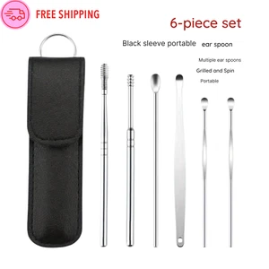 6Pcs Stainless Steel Earwax Removal Tools Ear Tools Ear Cleaning Ear Wax Tools - Picture 1 of 5
