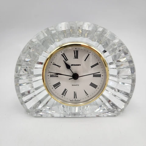 Staiger Crystal Glass Desk Clock Made In Germany Cover