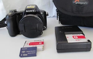 SONY CYBERSHOT DSC-H50 9.1 MP 15x DIGITAL CAMERA BUNDLE. *SEE* - Picture 1 of 13