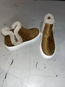 Nine West bequeme 2 Plateau-Booties mit Fellfutter für Damen - kastanienbraun - neu Größe 6,5 - Bild 1 von 3