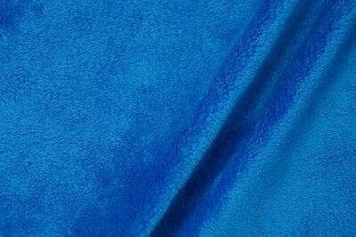 Faux Fur Soft Solid Minky Fabric By The Yard Royal Blue - Image 1 of 4