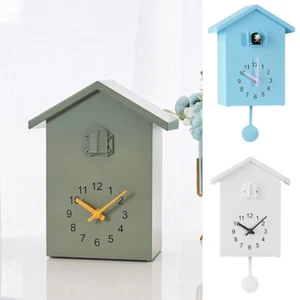 Diseño Moderno Reloj de Cuco Voces de Pájaro Llamada Cuarzo Relojes de Pared Hogar Oficina Decoración - Imagen 1 de 15