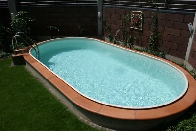 Stahlwandpool  Folie sand Pool Ovalpool Ovalbecken Ovalschwimmbecken - Bild 1 von 3