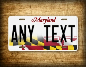 Custom Maryland Novelty State License Plate MD Replica Personalized Text - Foto 1 di 8