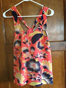 J Crew 0 Silk Blend Sleeveless Multi-Color Blouse - Picture 1 of 9