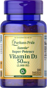 Vitamin D3 Super-Potency 2000 iu 50 mcg 100 Softgels D-3 Bone & Immune Health D - Picture 1 of 6